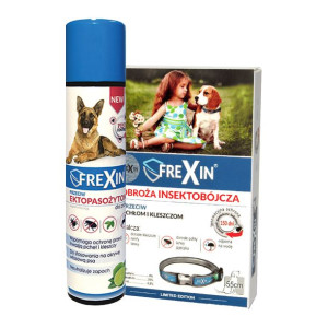 FREXIN Obroża insektobójcza dla psa 55 cm + FREXIN Aerozol przeciw ektopaso