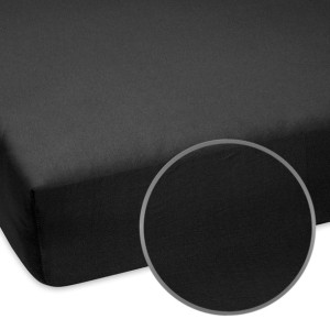 Prześcieradło jersey 70x180 cm w kolorze czarnym