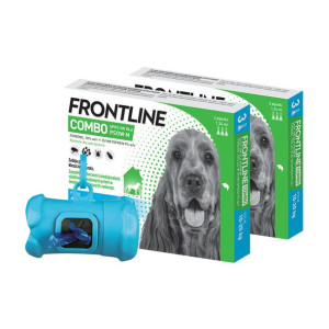 FRONTLINE Combo Spot -On Pies M 10-20kg (pipeta 3x 1,34ml) x2 +Frontline Do