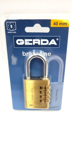BRASS LINE 40 kłódka pałąk mosięż szyfro 0KSP0004000.98000B