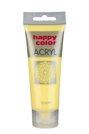 FARBA SZKOLNA AKRYLOWA PASTELOWA HAPPY COLOR 75 ML - pastelowy żółty - 105