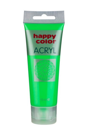 Farba Szkolna Akrylowa Fluo Happy Color 75 Ml - Zielony - 501