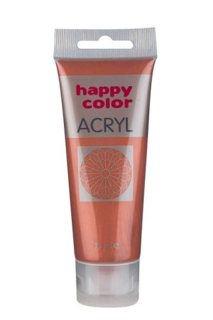 Farba Szkolna Akrylowa Metaliczna Happy Color 75 Ml - Miedziany - 217