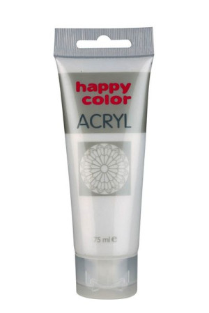 Farba Szkolna Akrylowa Metaliczna Happy Color 75 Ml - Srebrny - 81