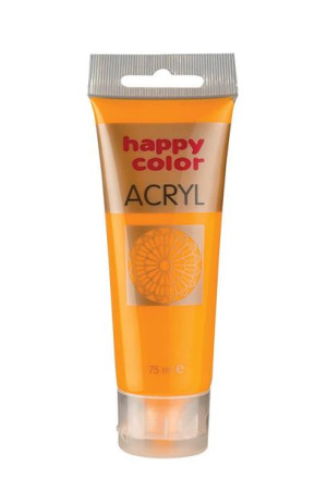 Farba Szkolna Akrylowa Happy Color W Tubce 75 Ml - Ciemnożółty - 16