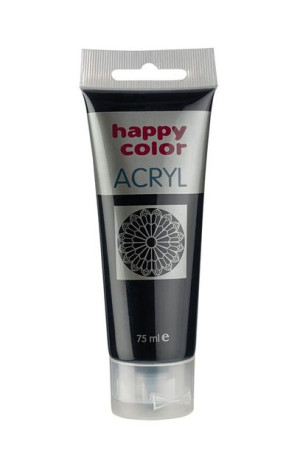 Farba Szkolna Akrylowa Happy Color W Tubce 75 Ml - Czarny - 9