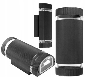 Lampa Ogrodowa Ścienna Kinkiet Czarny Ip54 220v