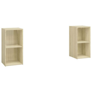 Szafki TV, 2 szt., dąb sonoma, 72x35x36,5 cm, płyta wiórowa