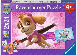Ravensburger - Puzzle 2 X 24 Elementów - Psi Patrol Skye Everest - 091522