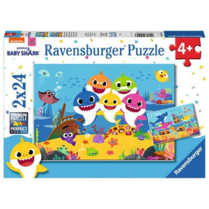 Ravensburger - Puzzle 2 X 24 Elementy - Baby Shark - 051243