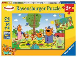 Ravensburger - Puzzle 2x12 Elementów - Kot-o-ciaki - 050796