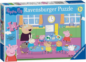 Ravensburger - Puzzle 35 Elementy - Świnka Peppa I Cała Klasa - 08627