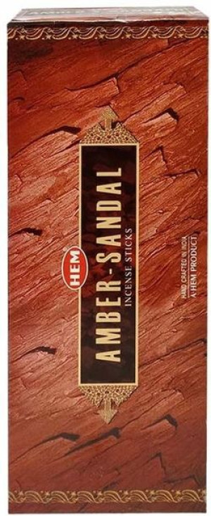 Kadzidła Kadzidełka Indyjskie kadzi Bursztyn Sandał 8 Szt. Hem Amber Sandal