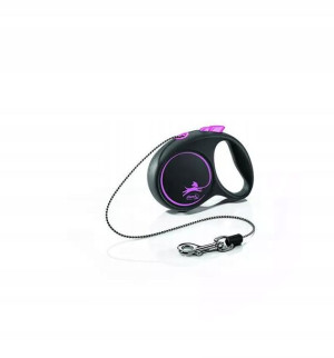 FLEXI Smycz Black Design XS linka 3 m (różowy)