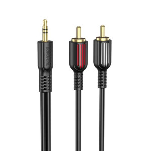 Borofone Kabel Bl11 - Jack 3,5mm Na 2xrca - 1,5 Metra Czarny