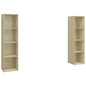 Szafki TV, 2 szt., dąb sonoma, 142,5x35x36,5 cm, płyta wiórowa