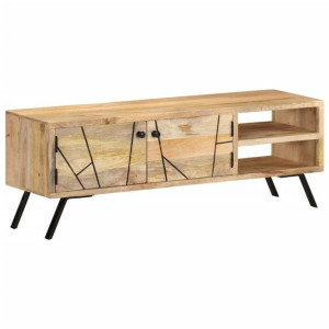Szafka pod telewizor, 110x30x40 cm, lite drewno mango