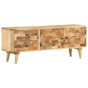 Szafka pod TV, 120 x 30 x 45 cm, lite drewno mango