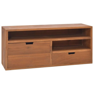 Szafka pod TV, 90x30x40 cm, lite drewno tekowe