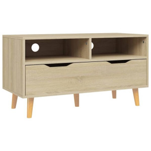 Szafka pod TV, dąb sonoma, 90x40x48,5 cm, płyta wiórowa