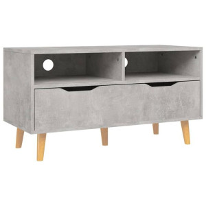 Szafka pod TV, szara, 90x40x48,5 cm, płyta wiórowa