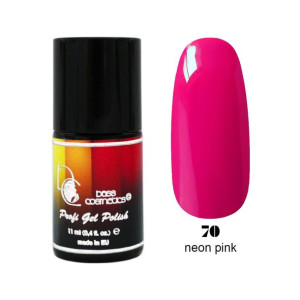 Lakier hybrydowy / żelolakier 70 neonowy ciemnoróżowy 11 ml / Bass Cosmetic