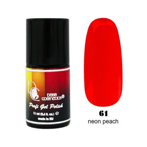 Lakier hybrydowy / żelolakier 61 neonowy brzoskwiniowy 11 ml / Bass Cosmeti