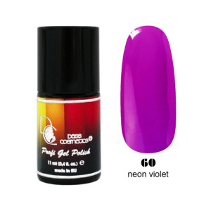Lakier hybrydowy / żelolakier 60 neonowy fioletowy 11 ml / Bass Cosmetics