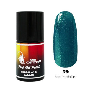 Lakier hybrydowy / żelolakier 59 morski metaliczny 11 ml / Bass Cosmetics