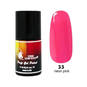 Lakier hybrydowy / żelolakier 55 neonowy różowy 11 ml / Bass Cosmetics