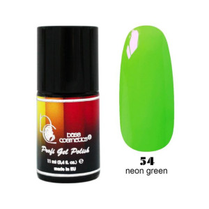 Lakier hybrydowy / żelolakier 54 neonowy zielony 11 ml / Bass Cosmetics