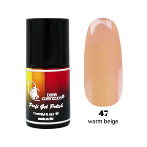 Lakier hybrydowy / żelolakier 47 beż ciepły 11 ml / Bass Cosmetics