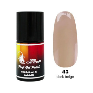 Lakier hybrydowy / żelolakier 43 ciemnobeżowy 11 ml / Bass Cosmetics