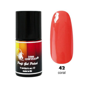 Lakier hybrydowy / żelolakier 42 koralowy 11 ml / Bass Cosmetics