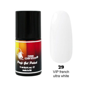 Lakier hybrydowy / żelolakier 29 biały french VIP 11 ml / Bass Cosmetics