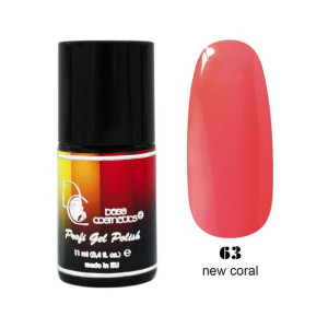 Lakier hybrydowy / żelolakier 63 koralowy jasny 11 ml / Bass Cosmetics