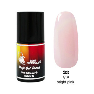 Lakier hybrydowy / żelolakier 28 jasnoróżowy VIP 11 ml / Bass Cosmetics