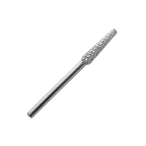 Frez stalowy  srebrny - stożek zaokrąglony wąski / Bass Cosmetics