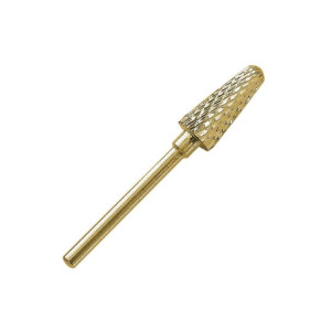 Frez stalowy złoty - stożek zaokrąglony / Bass Cosmetics