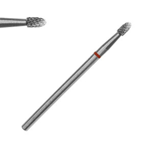 Frez carbide HQ - piłka czerwony / Bass Cosmetics