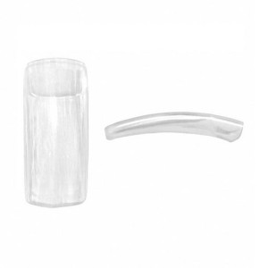 Tipsy Cosmo z głęboką kieszonką przezroczyste 50 szt. #1 / Bass Cosmetics