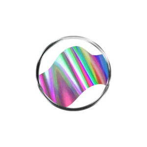Folia transferowa srebrna holo - 0.5 m / Bass Cosmetics