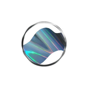Folia transferowa srebrna, holo refleksy tęczy - 0.5 m / Bass Cosmetics