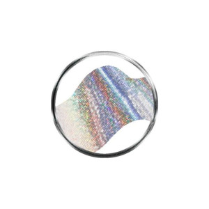 Folia transferowa srebrna, holo rysy - 0.5 m / Bass Cosmetics