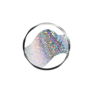 Folia transferowa srebrna, holo cekiny - 0.5 m / Bass Cosmetics