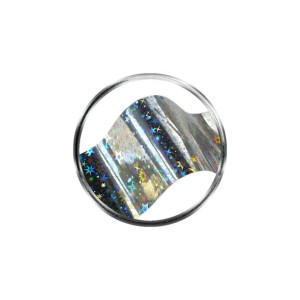 Folia transferowa srebrna, holo gwiazdki - 0.5 m / Bass Cosmetics