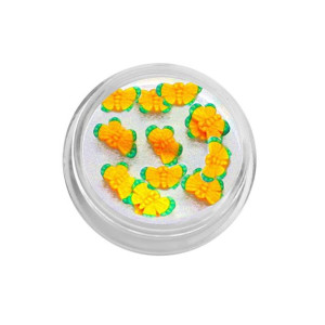 Motylki ceramiczne - żółte / Bass Cosmetics