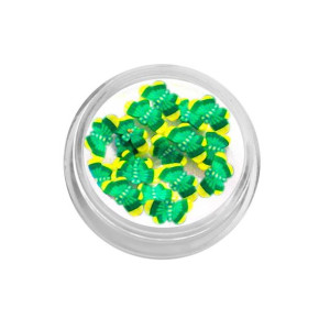 Motylki ceramiczne - zielone / Bass Cosmetics