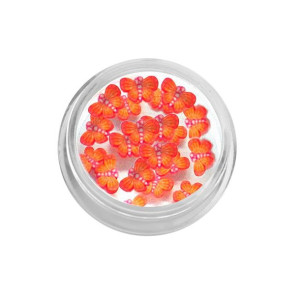 Motylki ceramiczne - pomarańczowe / Bass Cosmetics