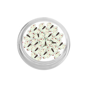 Motylki ceramiczne - białe / Bass Cosmetics